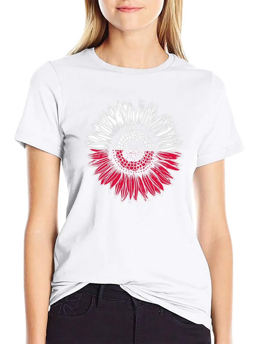 Poland Flag Sunflower Graphic T-Shirt product image 8