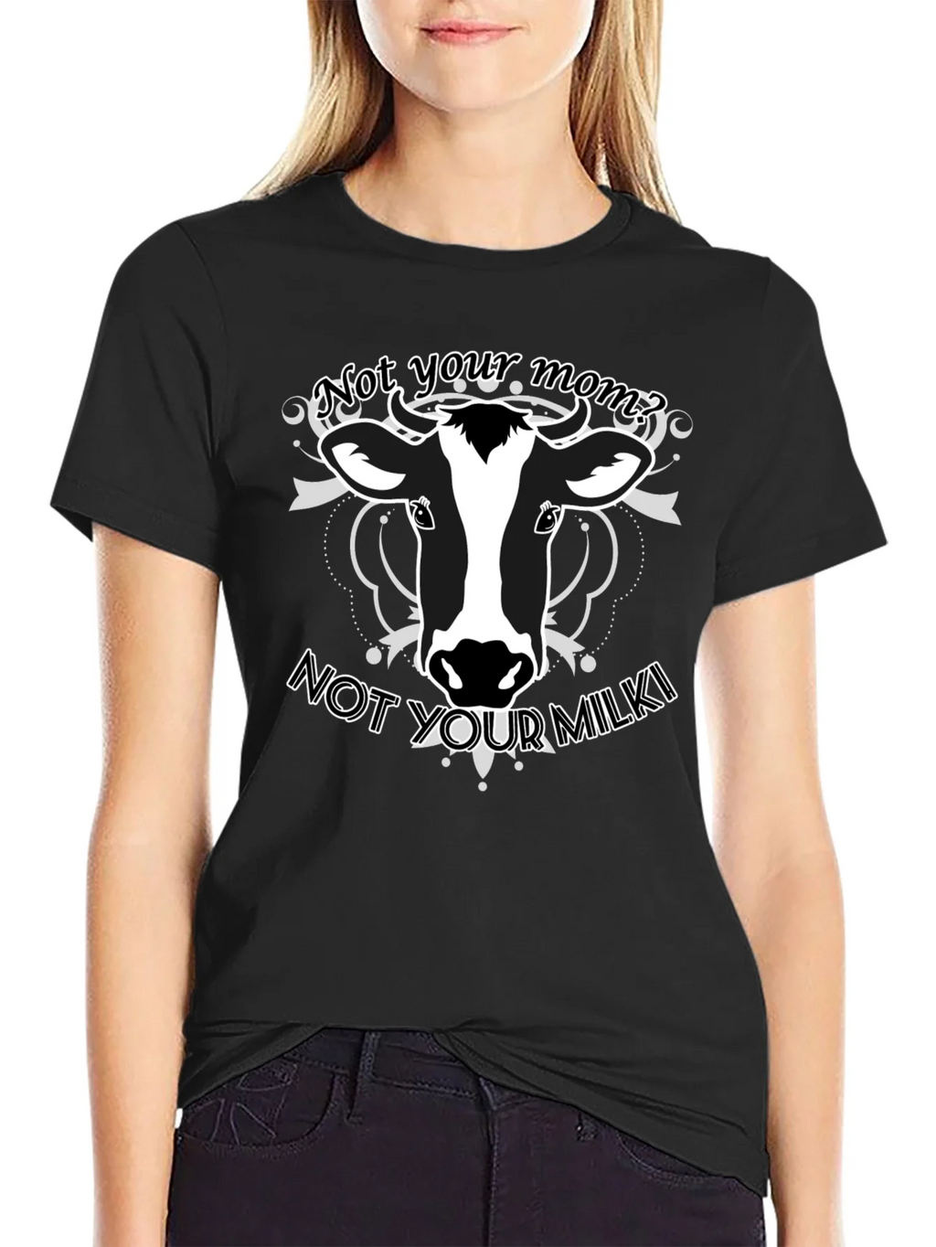 Vegan Cow T-Shirt - Not Your Mom Milk! product image 2