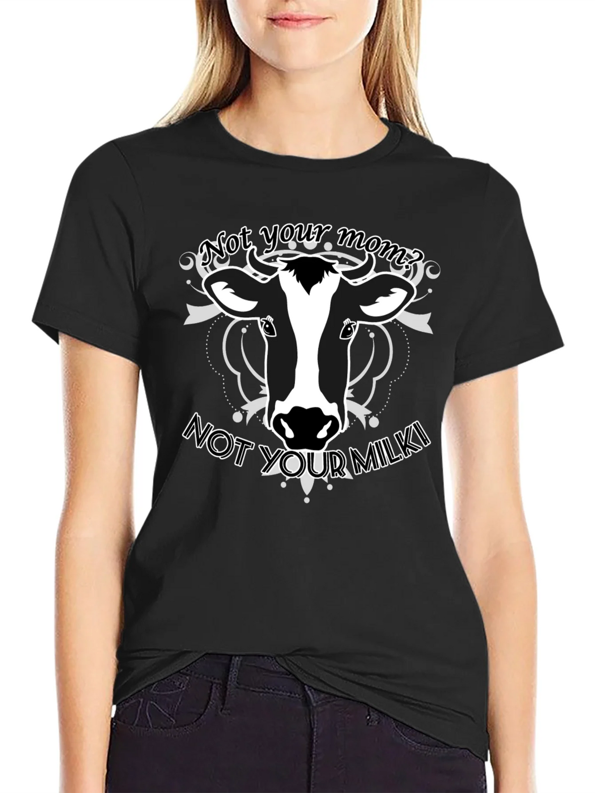 Vegan Cow T-Shirt - Not Your Mom Milk! product image 2