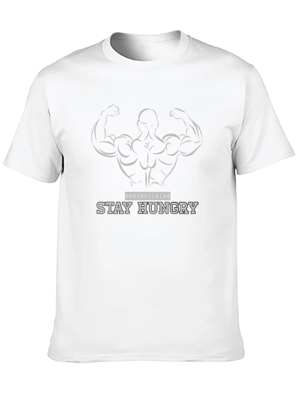 Bodybuilding Stay Hungry Black Graphic Tee product image 9