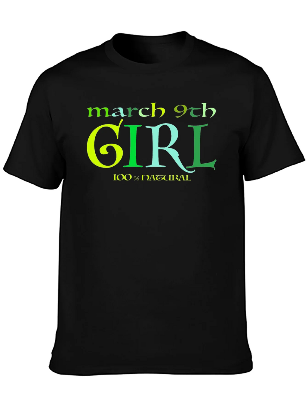 March 9th Girl T-Shirt - Black product image 3