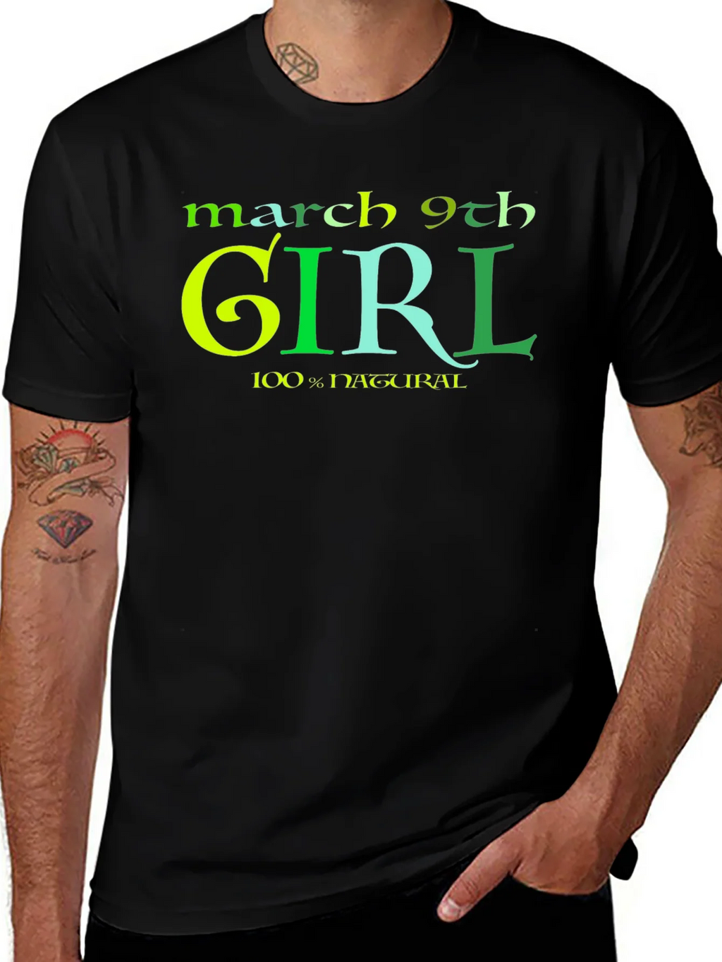 March 9th Girl T-Shirt - Black product image 1