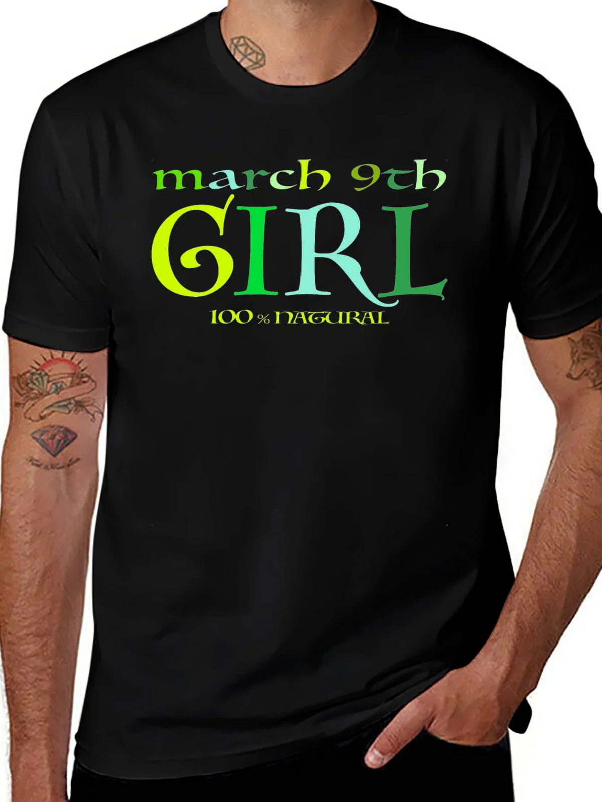 March 9th Girl T-Shirt - Black product image 1