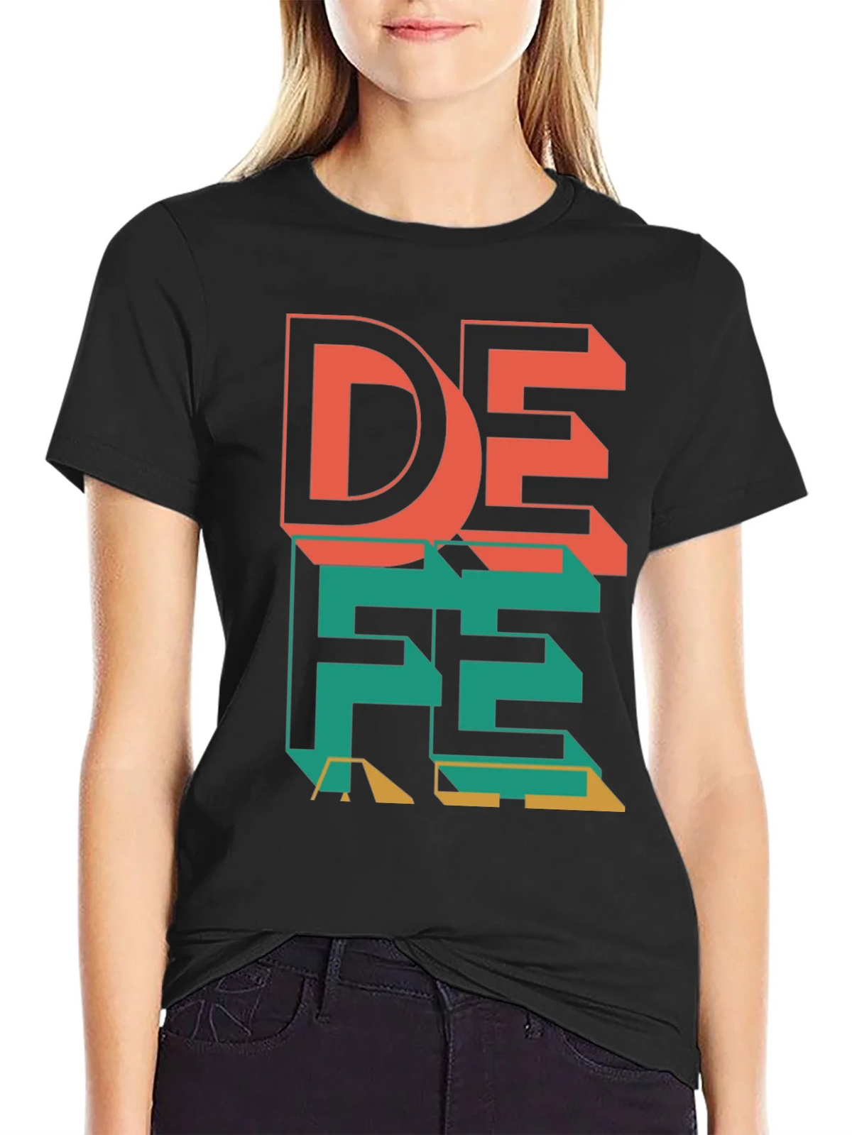 Geometric Graphic Tee - Modern Design Bold Colors product image 1