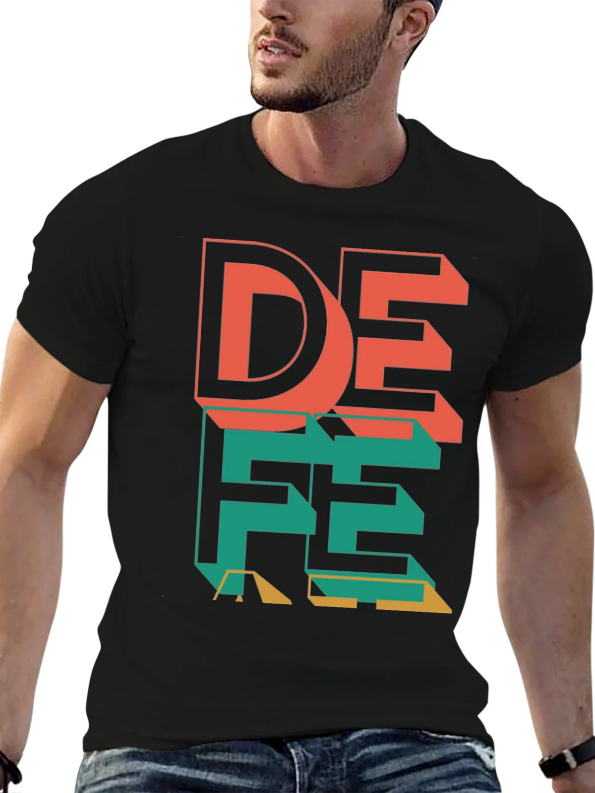 Geometric Graphic Tee - Modern Design Bold Colors product image 5