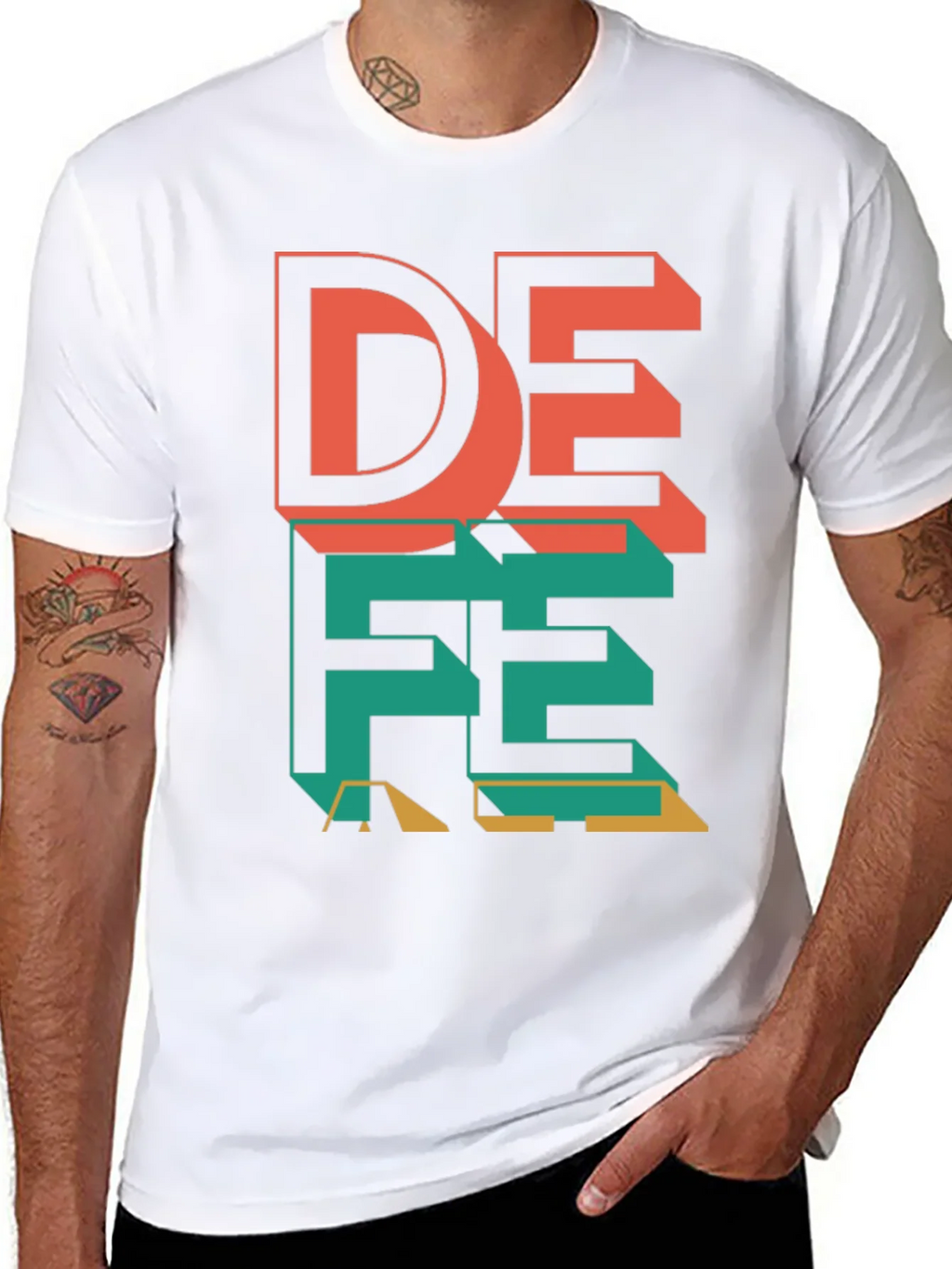Geometric Graphic Tee - Modern Design Bold Colors product image 6