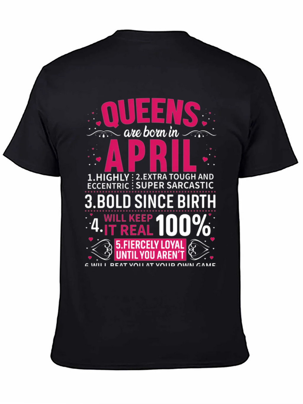 Queens Born in April T-Shirt product image 4