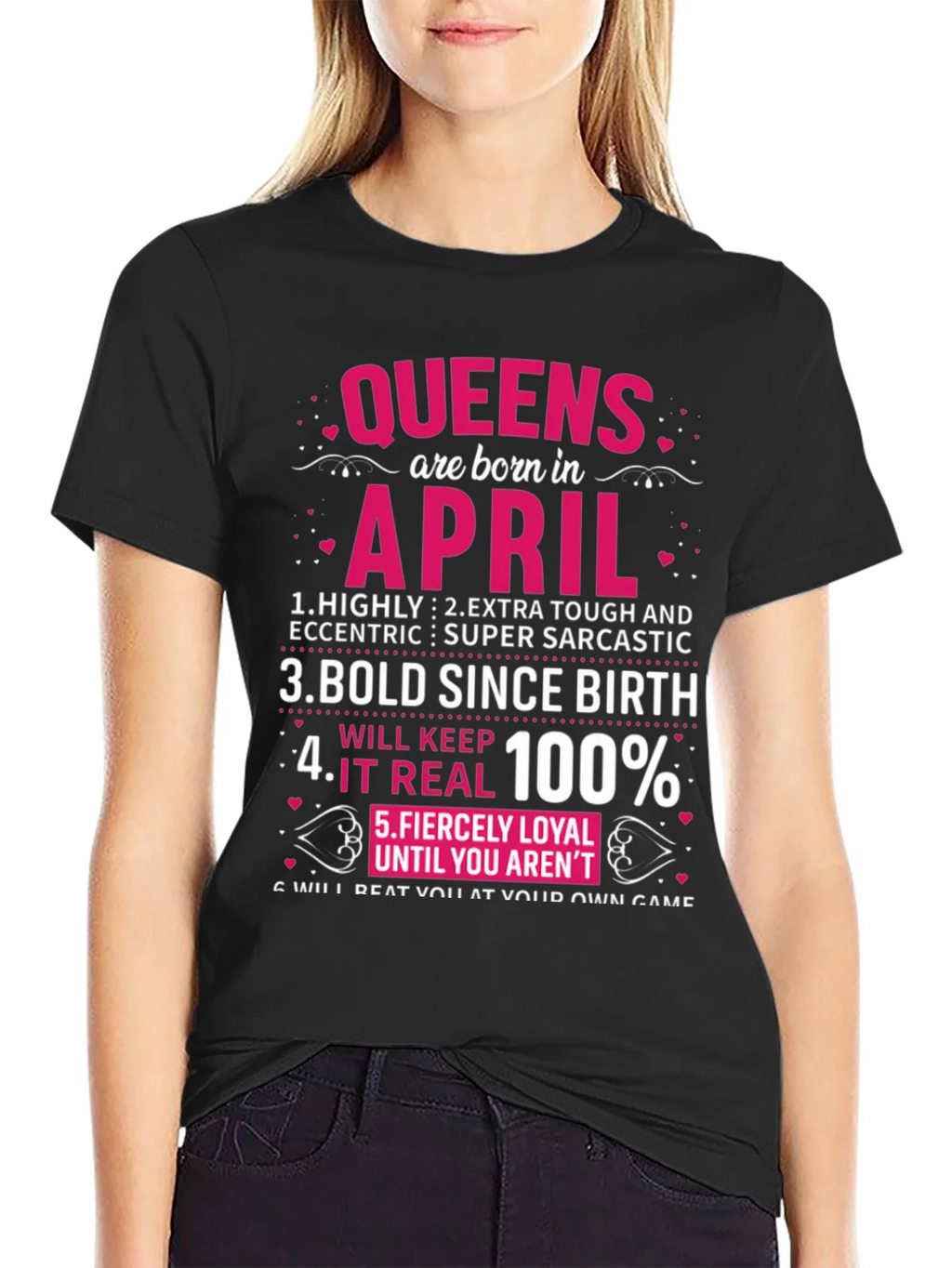 Queens Born in April T-Shirt product image 2