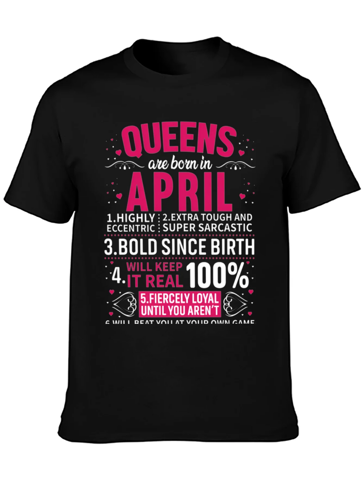 Queens Born in April T-Shirt product image 3