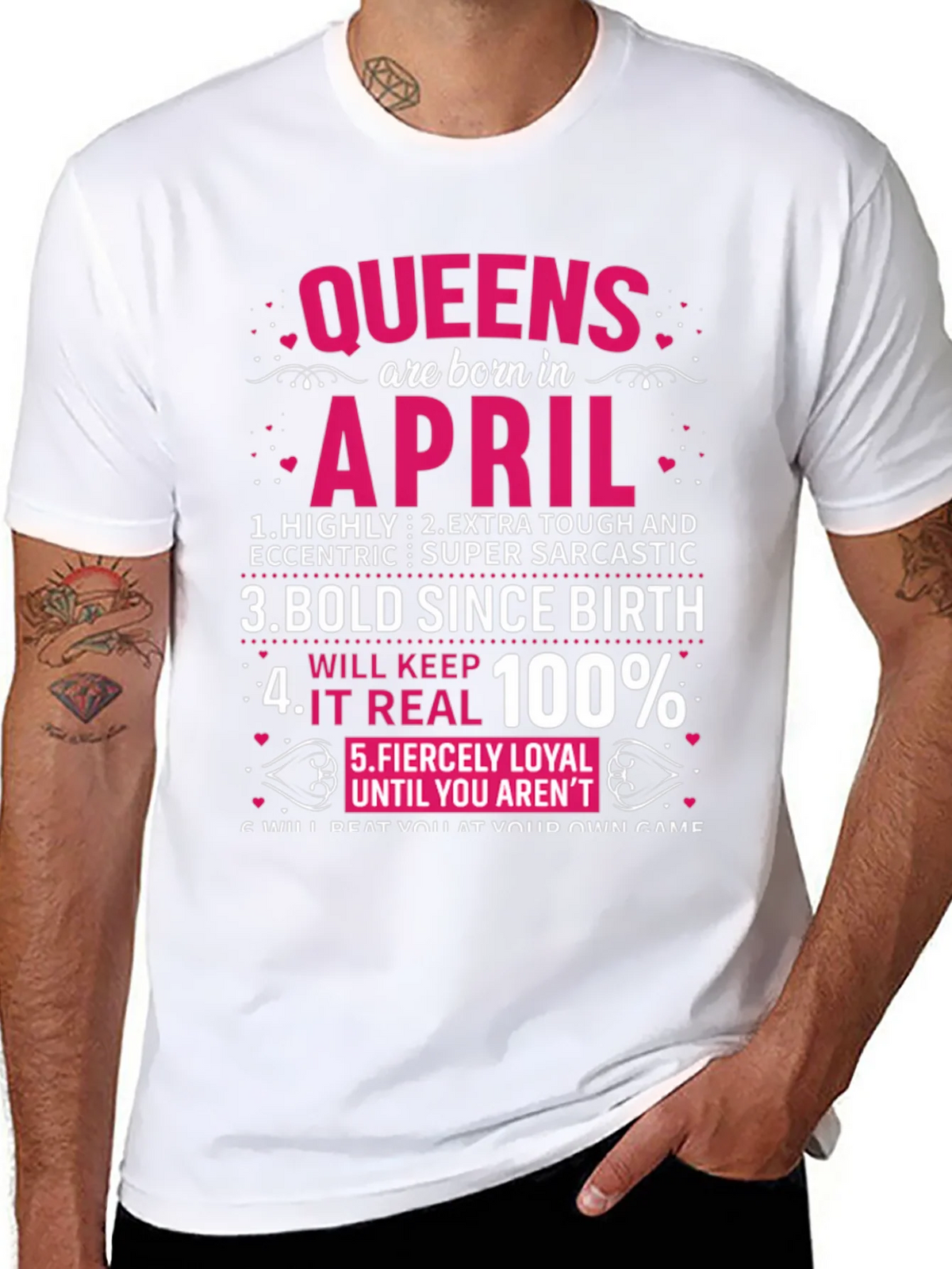 Queens Born in April T-Shirt product image 7