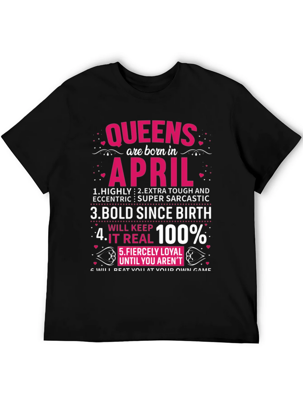 Queens Born in April T-Shirt product image 5