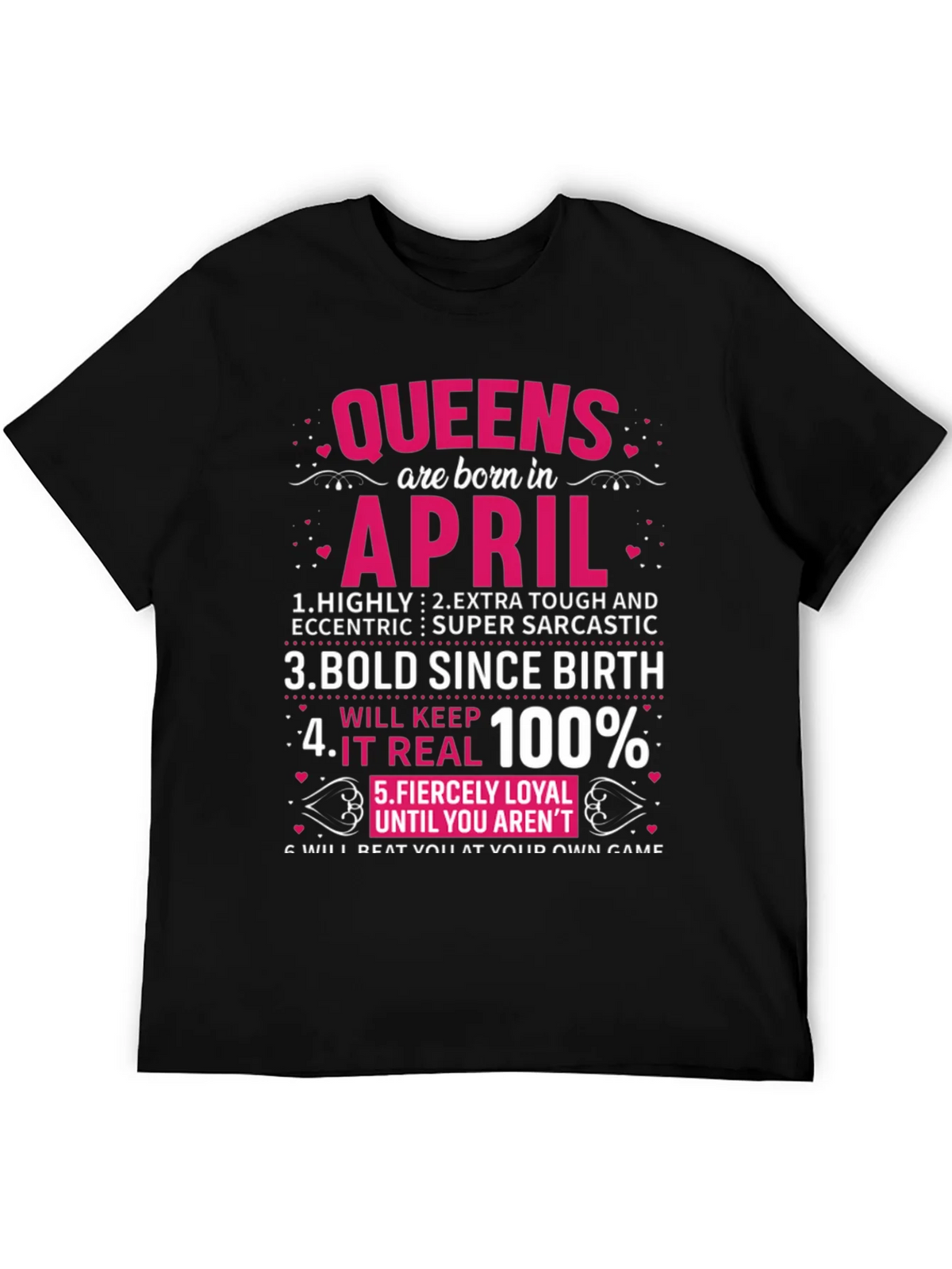 Queens Born in April T-Shirt product image 5