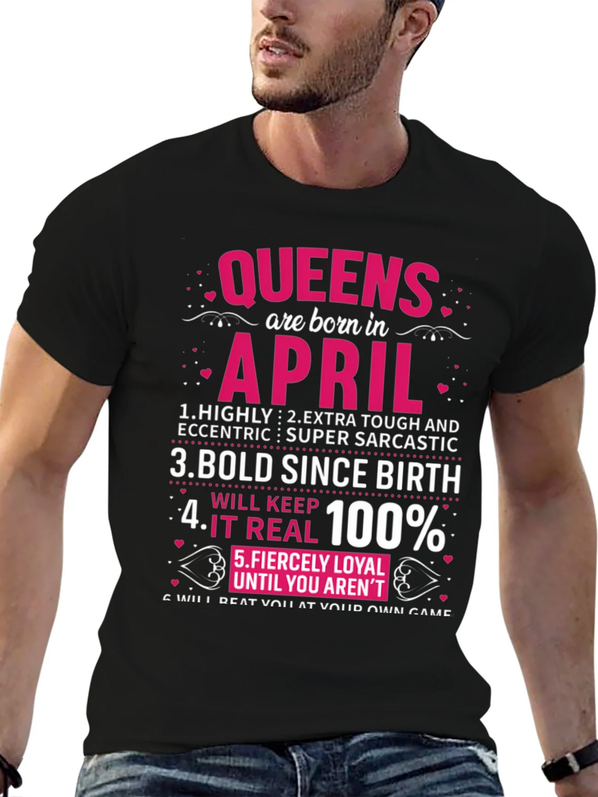 Queens Born in April T-Shirt product image 6