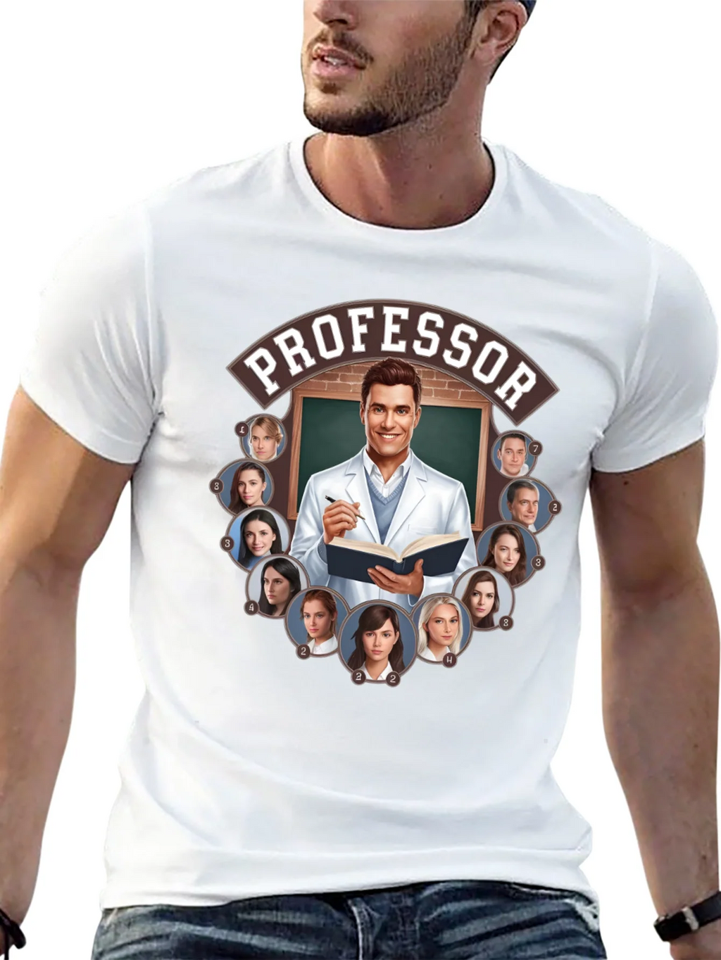 Professor and Students Graphic Tee product image 12