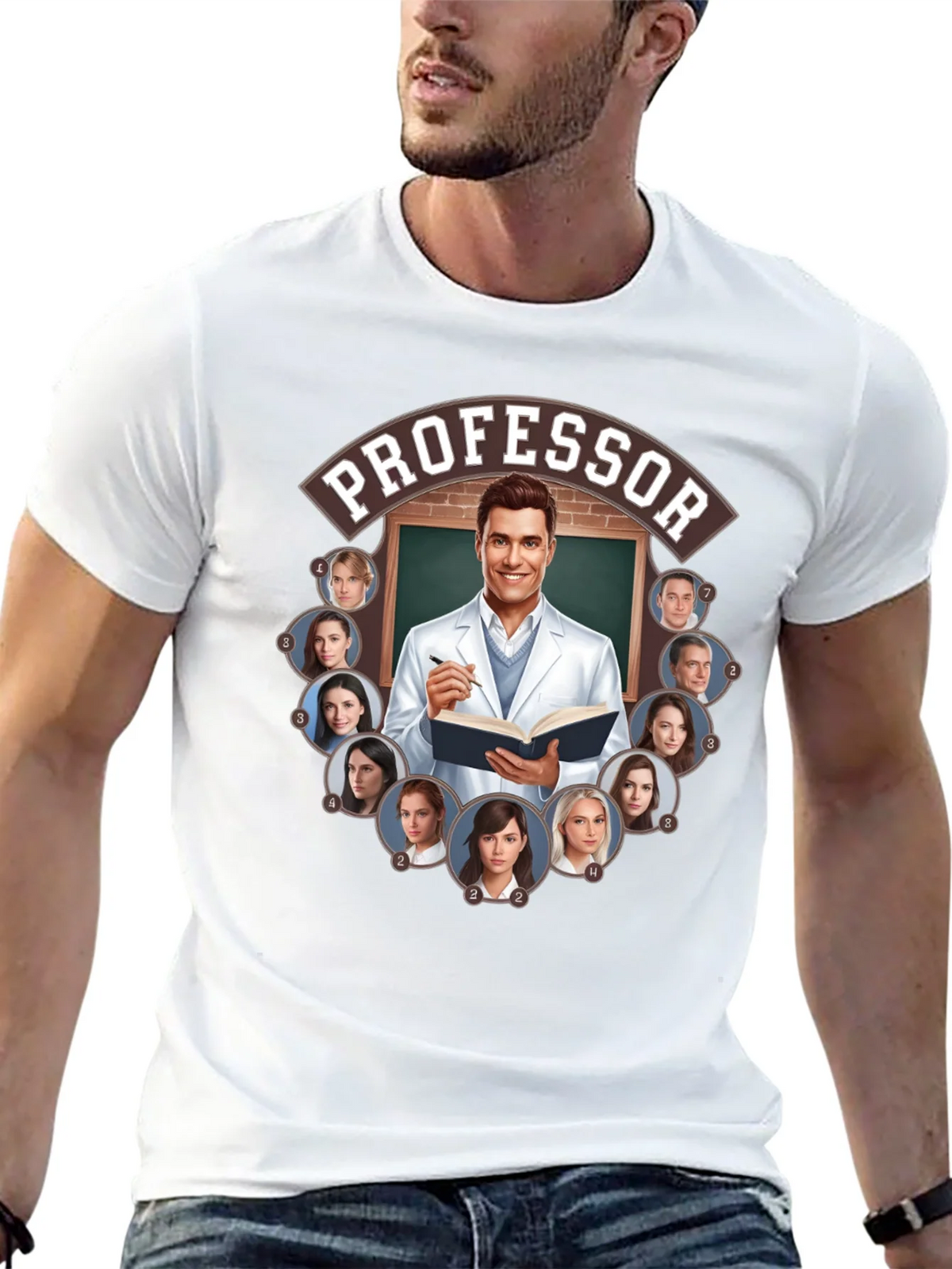 Professor and Students Graphic Tee product image 12