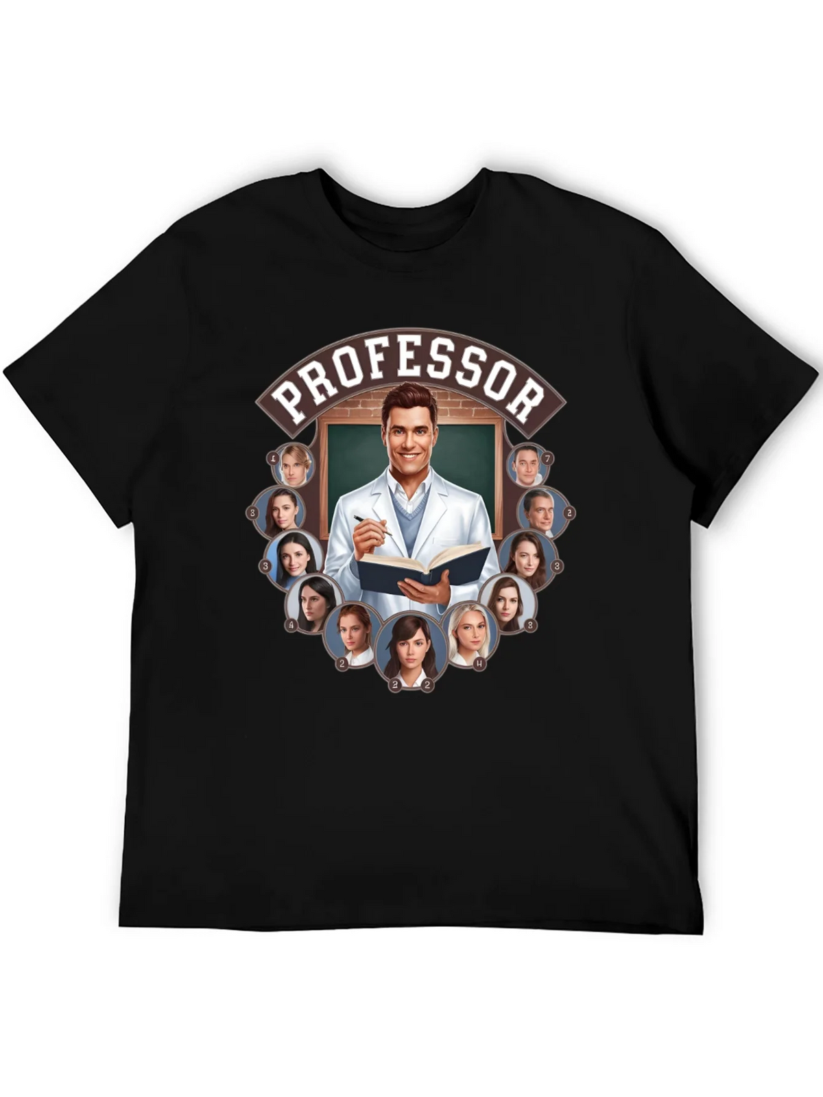 Professor and Students Graphic Tee product image 5