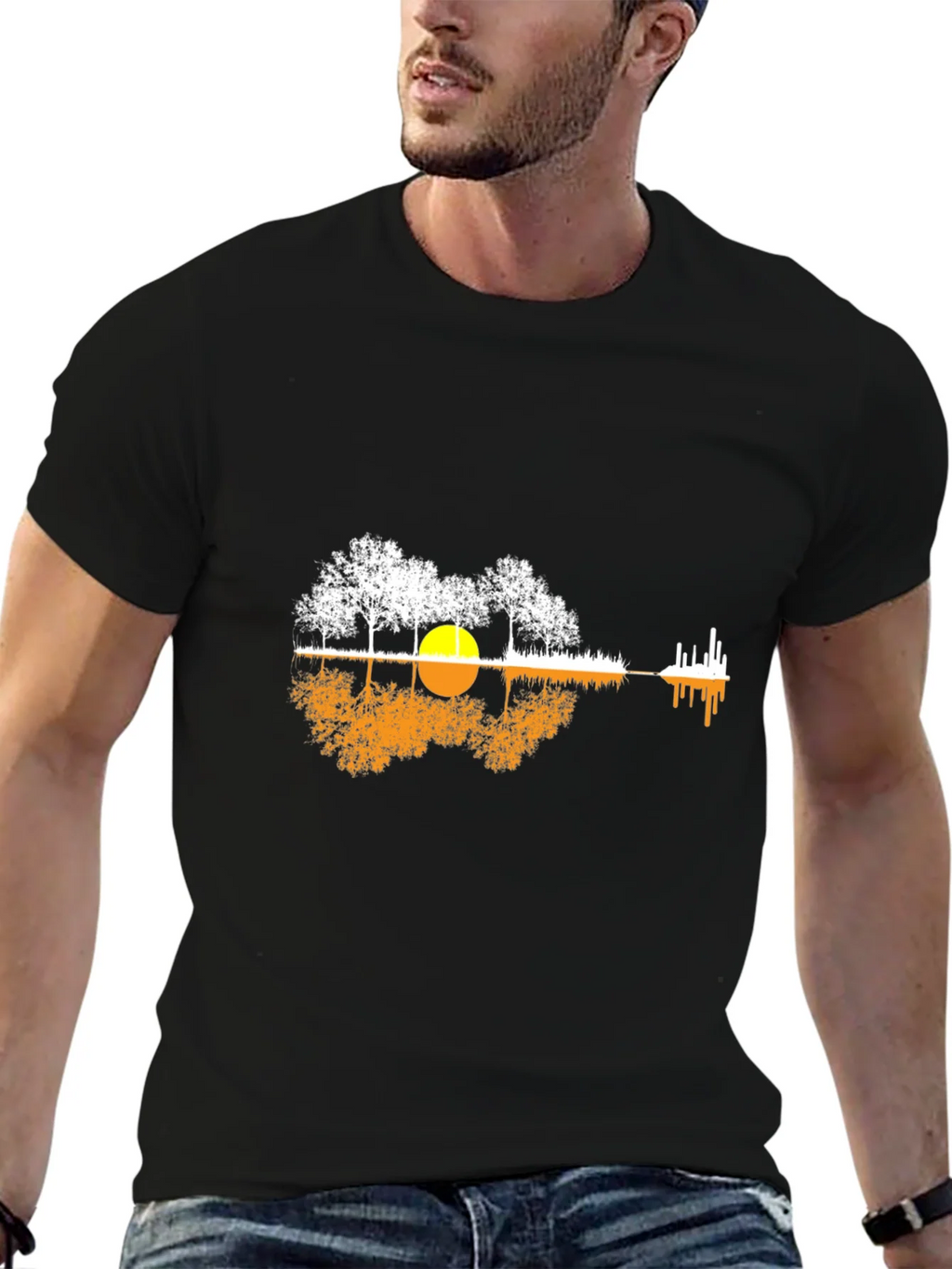 Nature Guitar Graphic Tee - Black product image 6