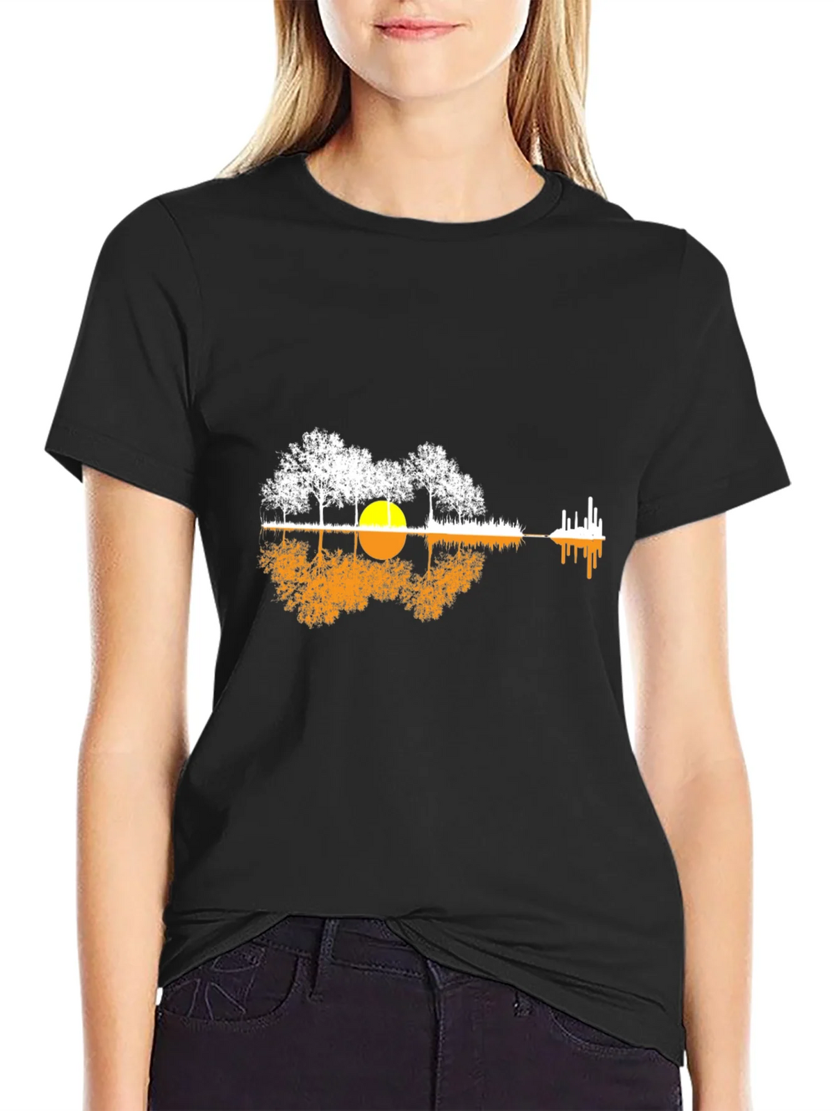 Nature Guitar Graphic Tee - Black product image 2