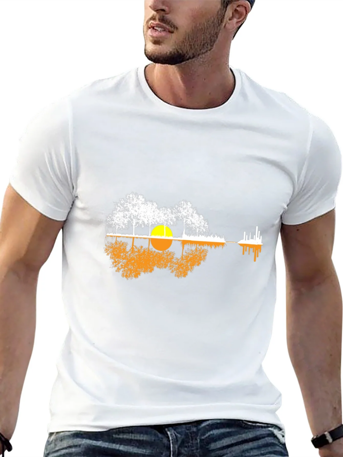 Nature Guitar Graphic Tee - Black product image 12