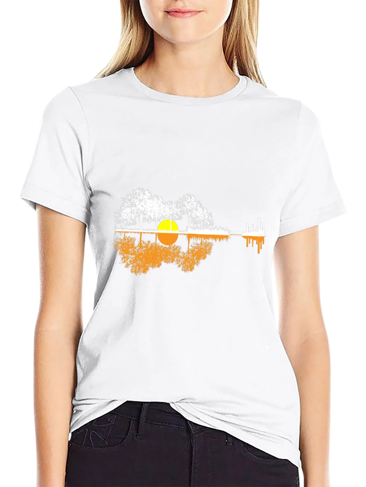 Nature Guitar Graphic Tee - Black product image 8