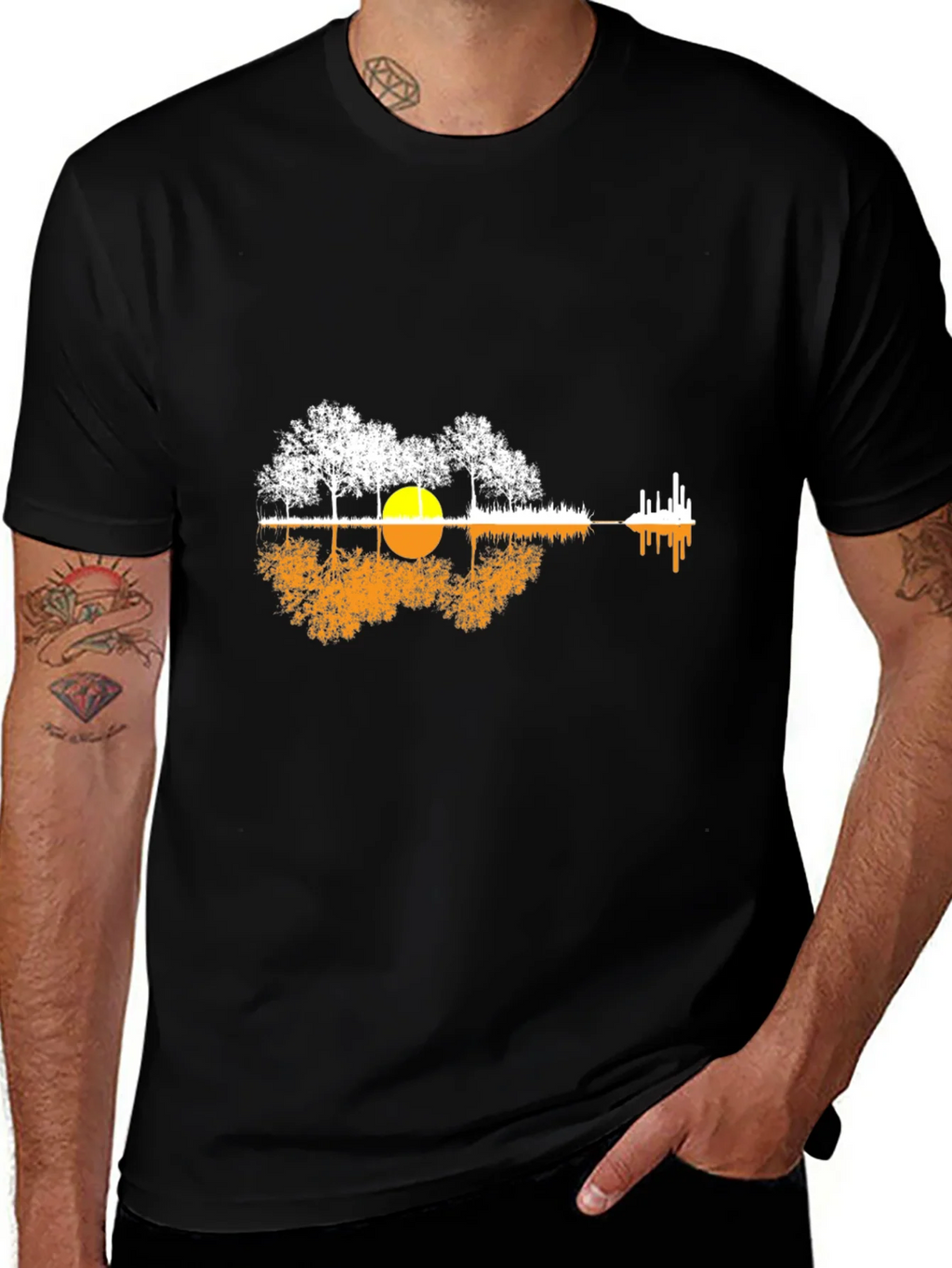 Nature Guitar Graphic Tee - Black product image 1