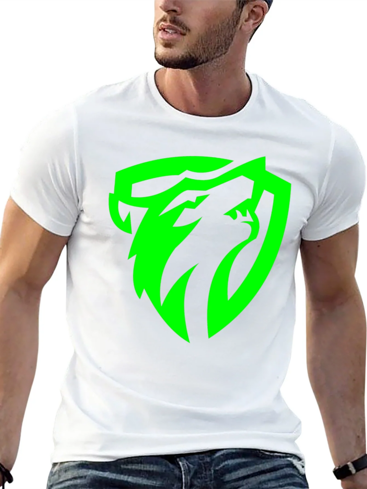 Black T-Shirt with Green Snake Logo product image 12