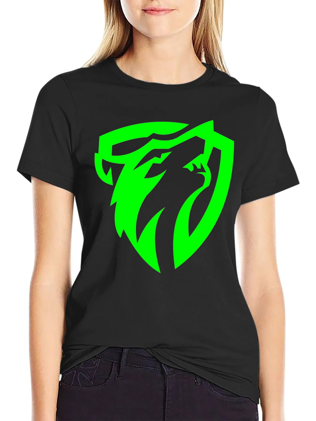 Black T-Shirt with Green Snake Logo product image 2
