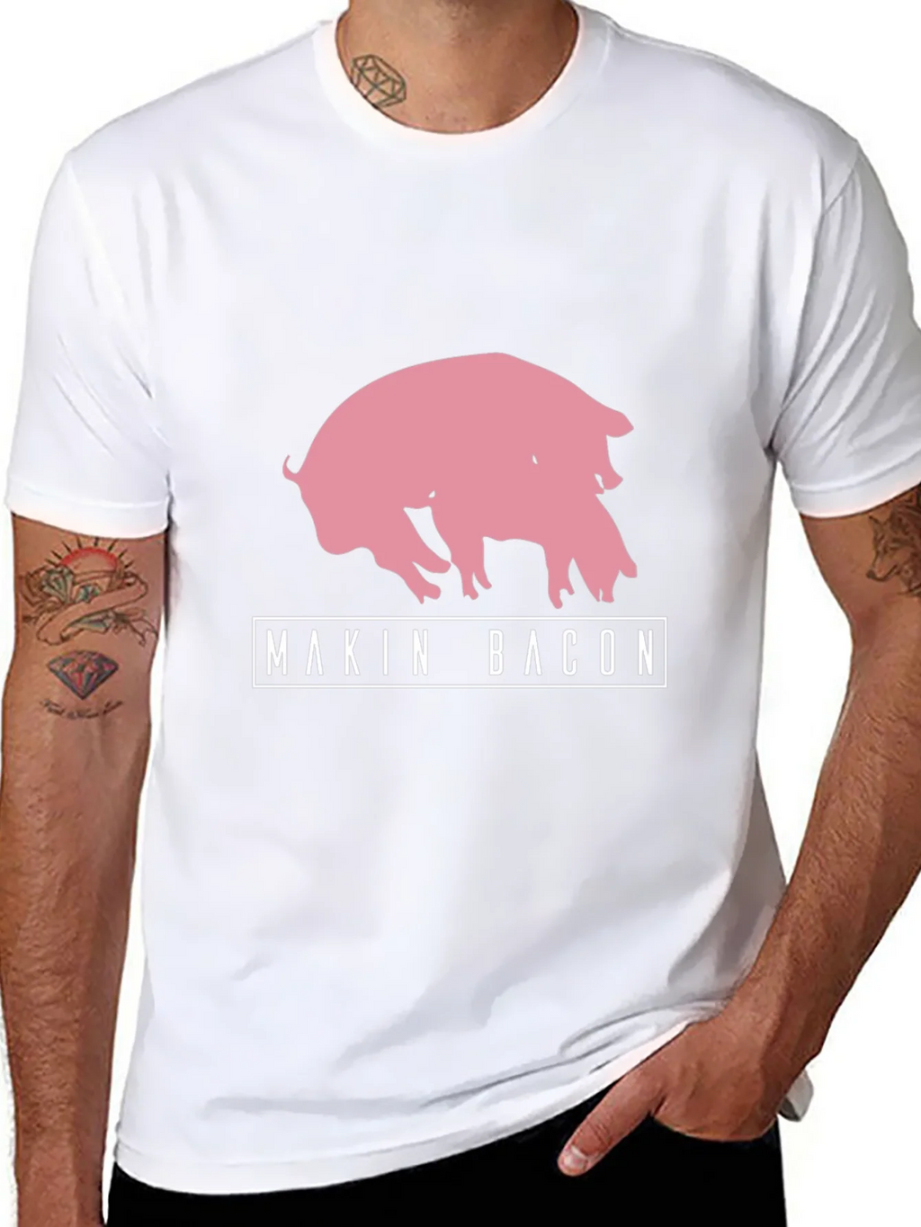 Makin Bacon Pig Graphic T-Shirt product image 6