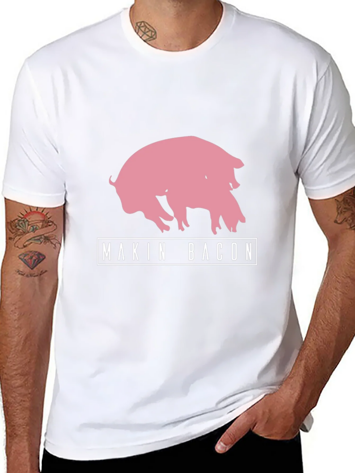 Makin Bacon Pig Graphic T-Shirt product image 6