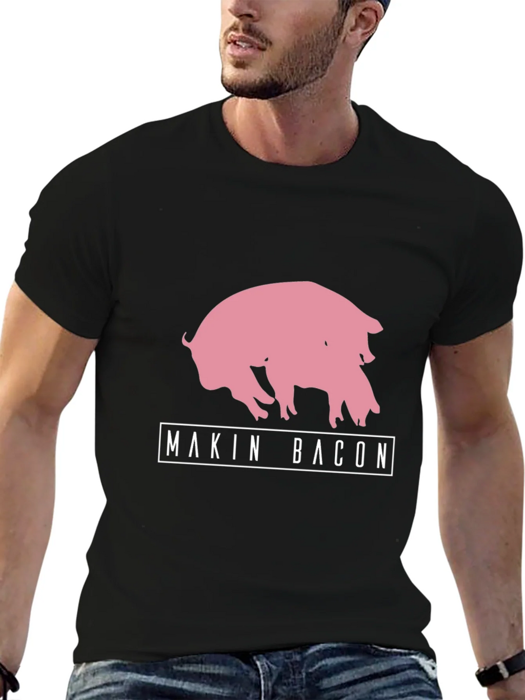 Makin Bacon Pig Graphic T-Shirt product image 5
