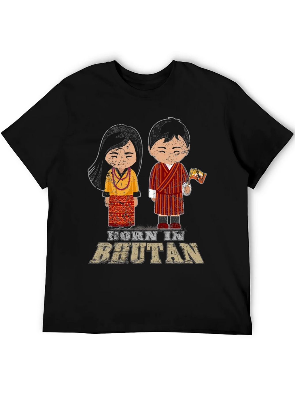 Born in Bhutan T-Shirt Cute Cartoon Design product image 5