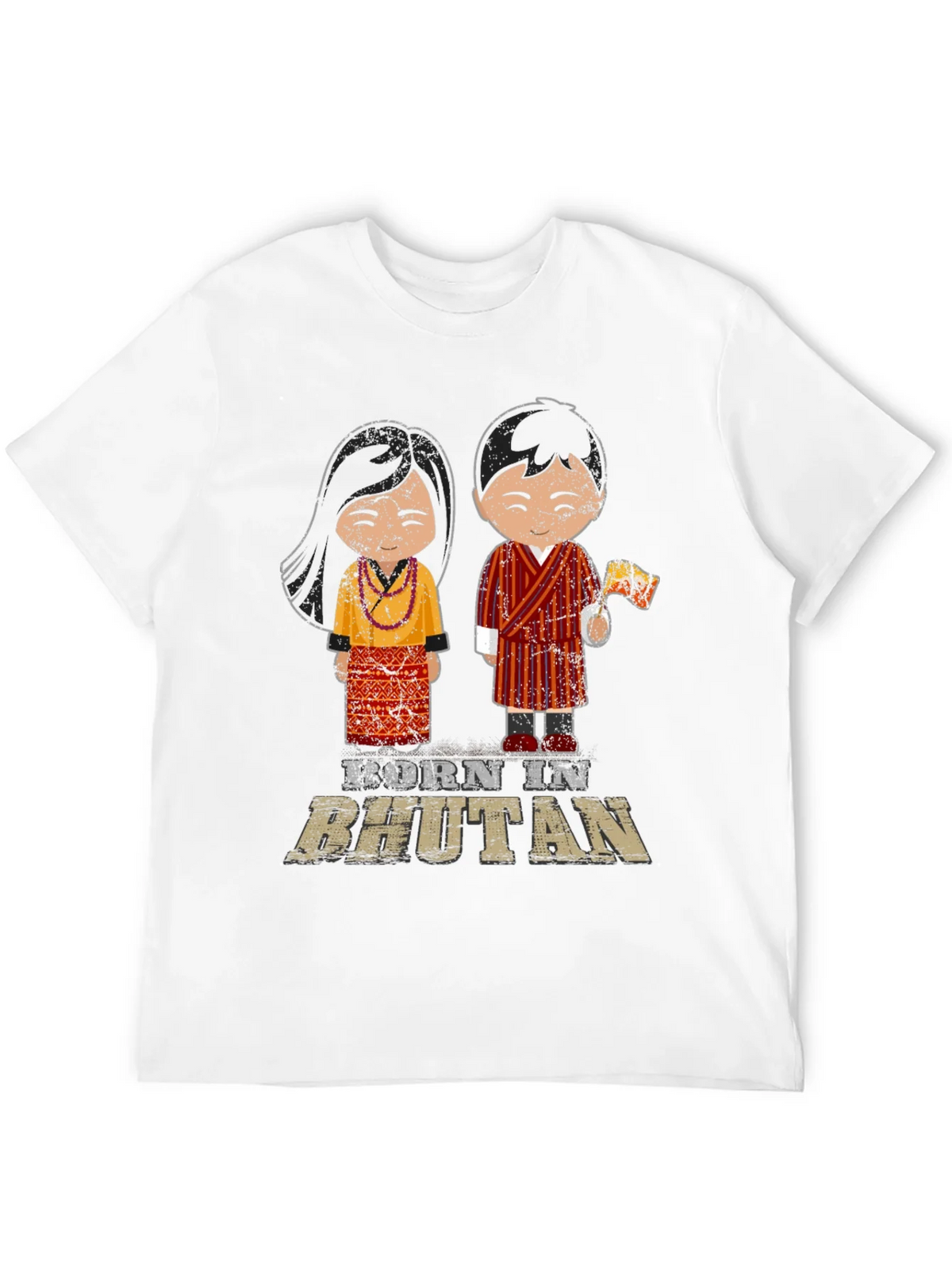 Born in Bhutan T-Shirt Cute Cartoon Design product image 11