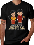 Born in Bhutan T-Shirt Cute Cartoon Design product image 1