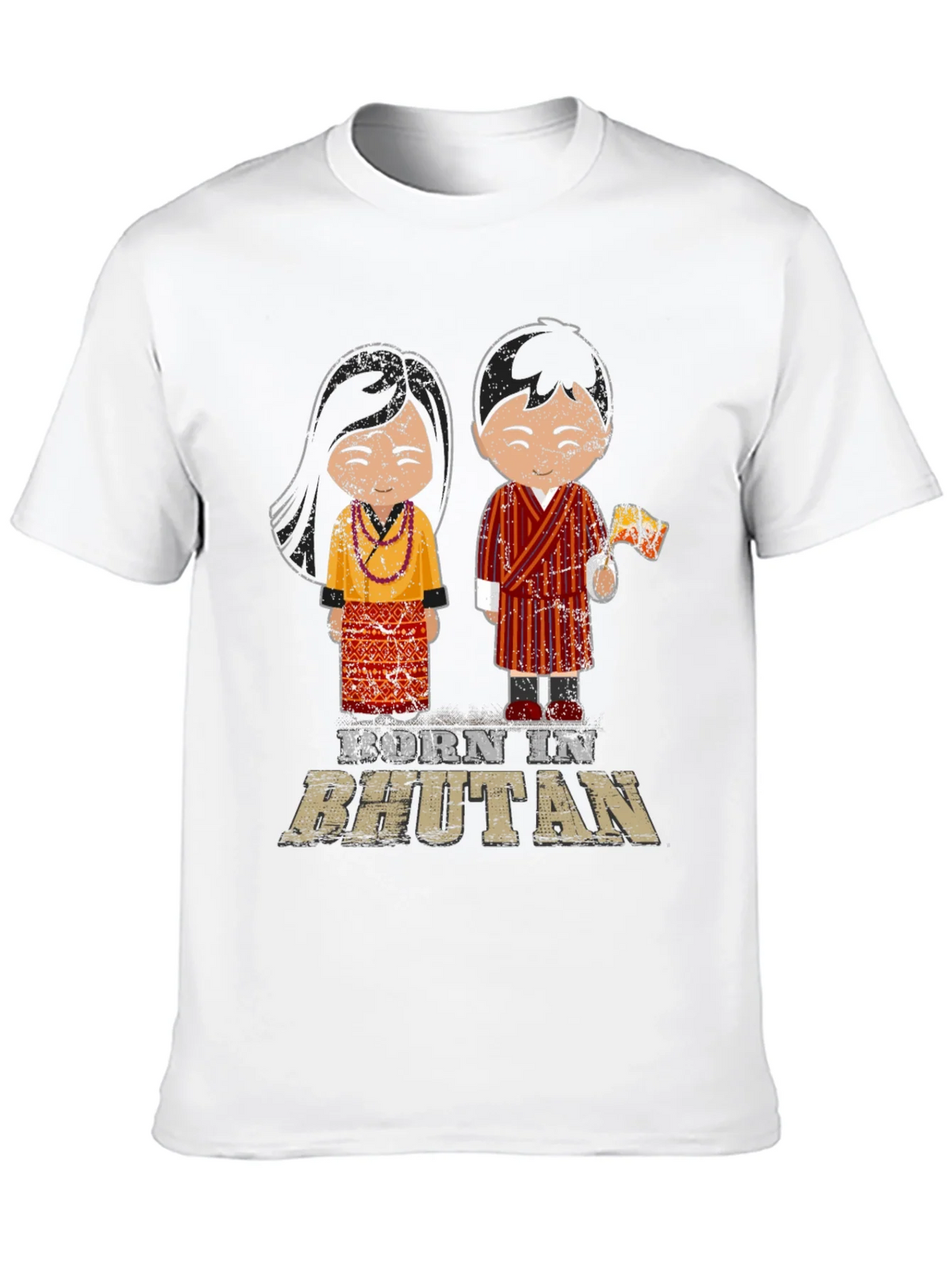 Born in Bhutan T-Shirt Cute Cartoon Design product image 9