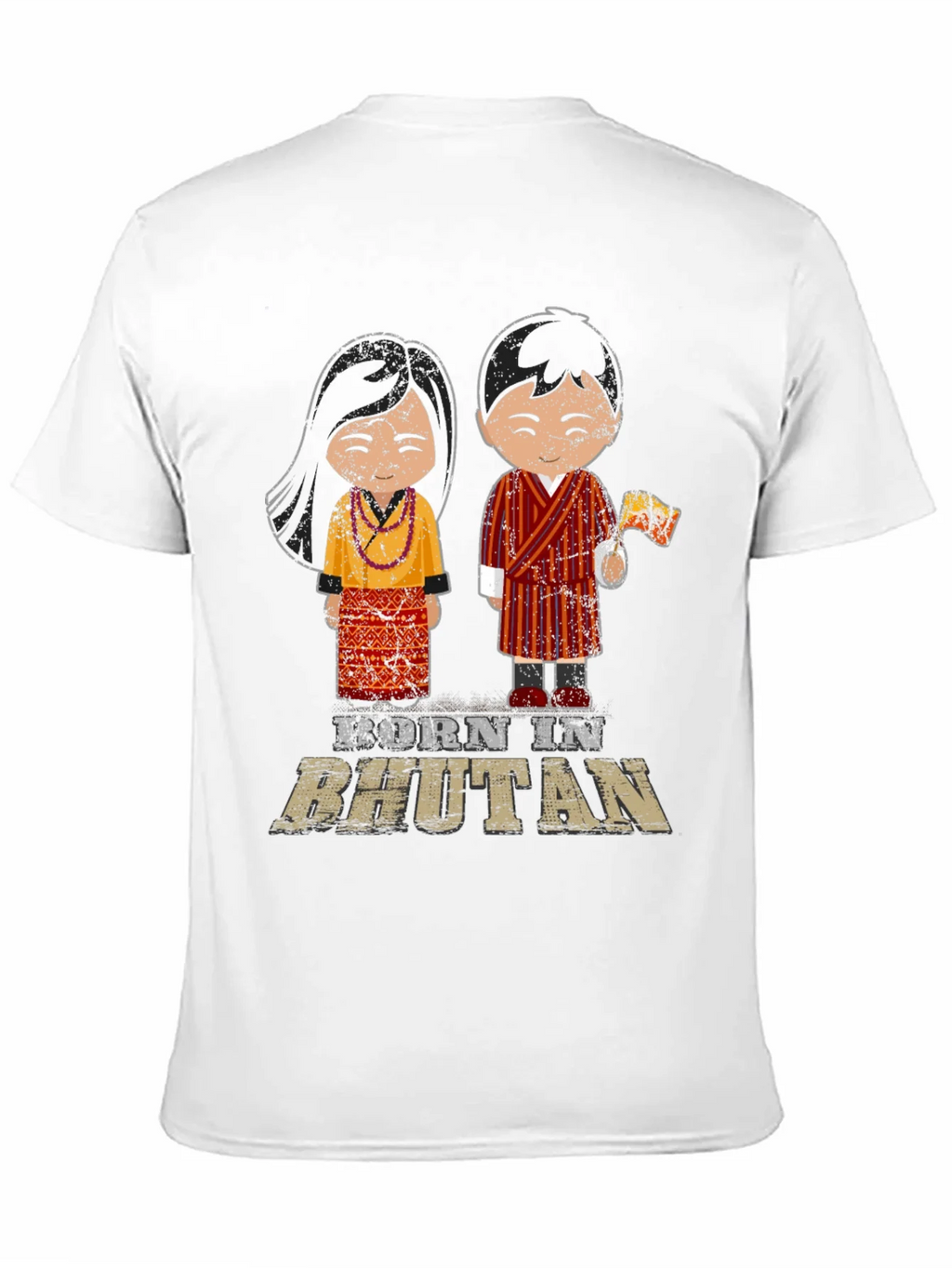 Born in Bhutan T-Shirt Cute Cartoon Design product image 10