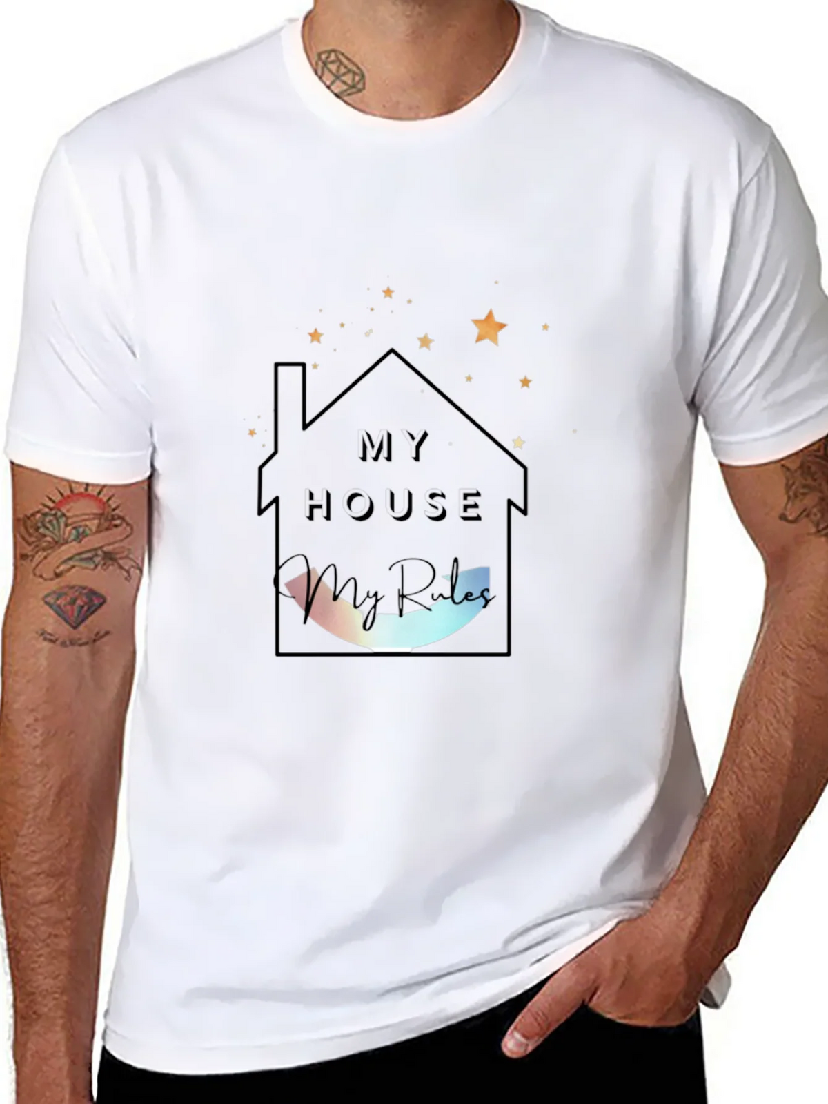 My House My Rules Black Tee product image 7