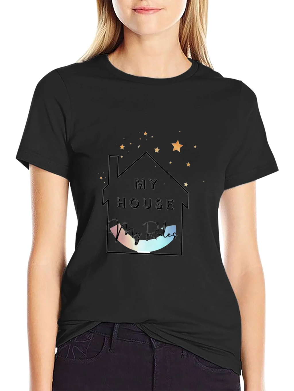 My House My Rules Black Tee product image 2