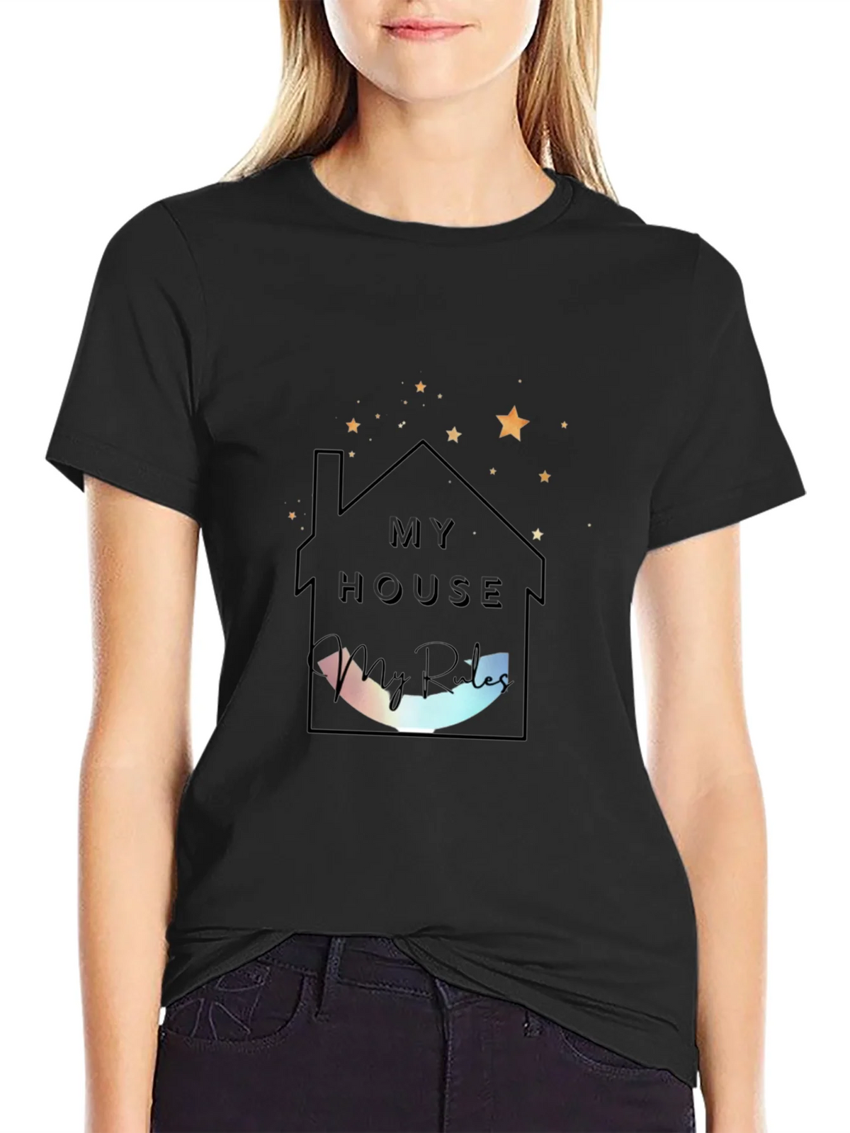 My House My Rules Black Tee product image 2
