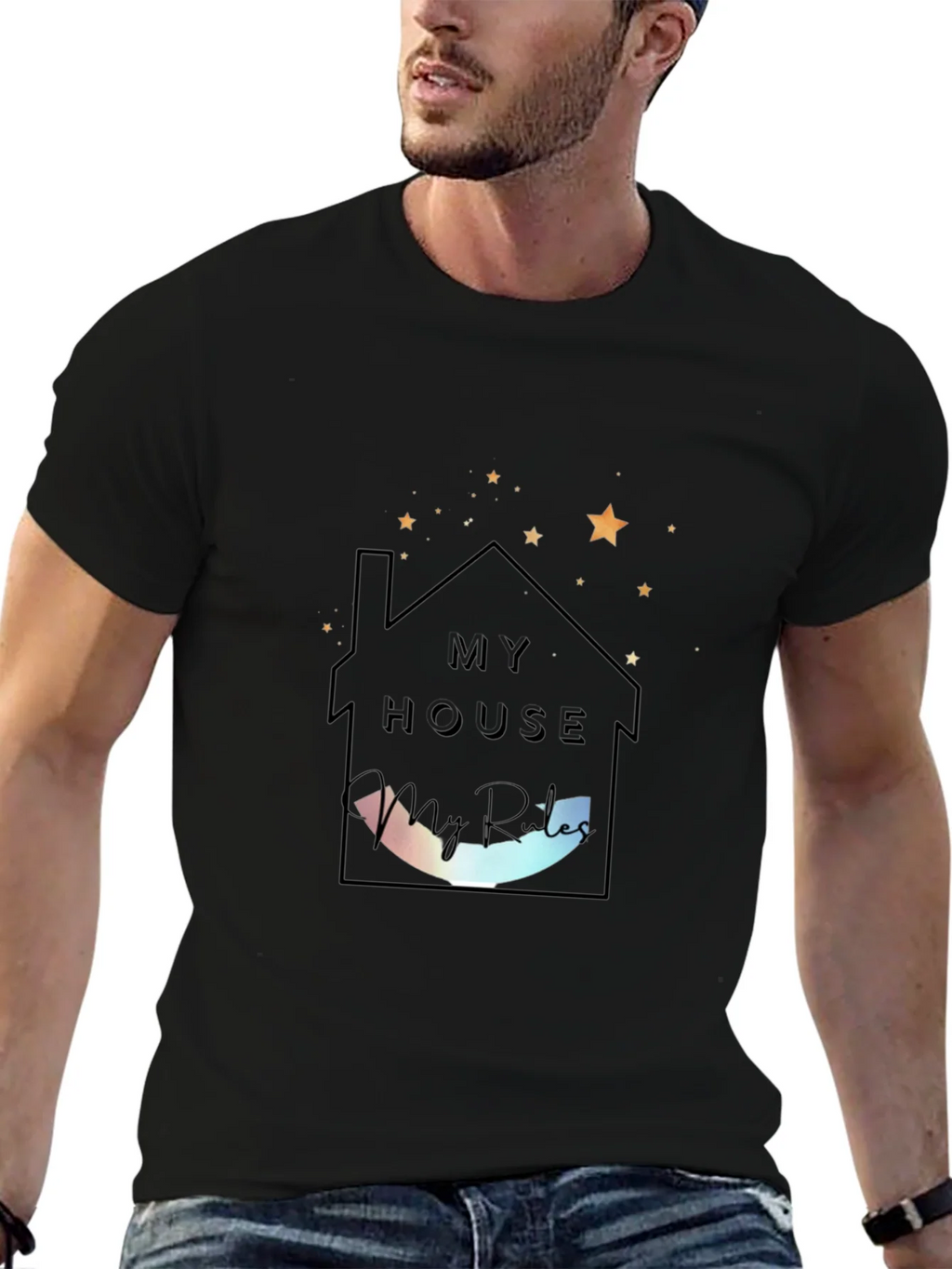 My House My Rules Black Tee product image 6