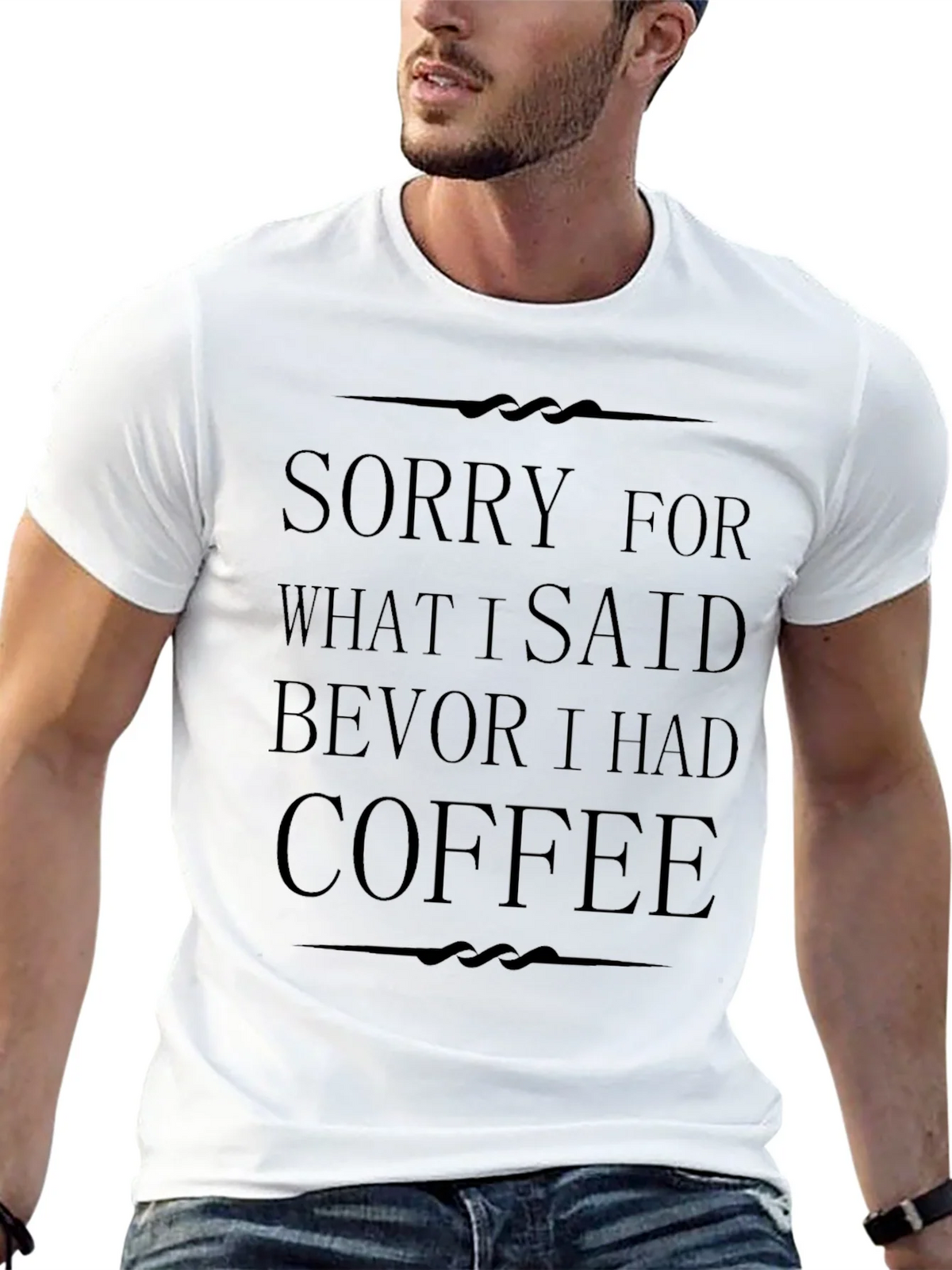 Sorry For What I Said Before Coffee Black T-Shirt product image 12