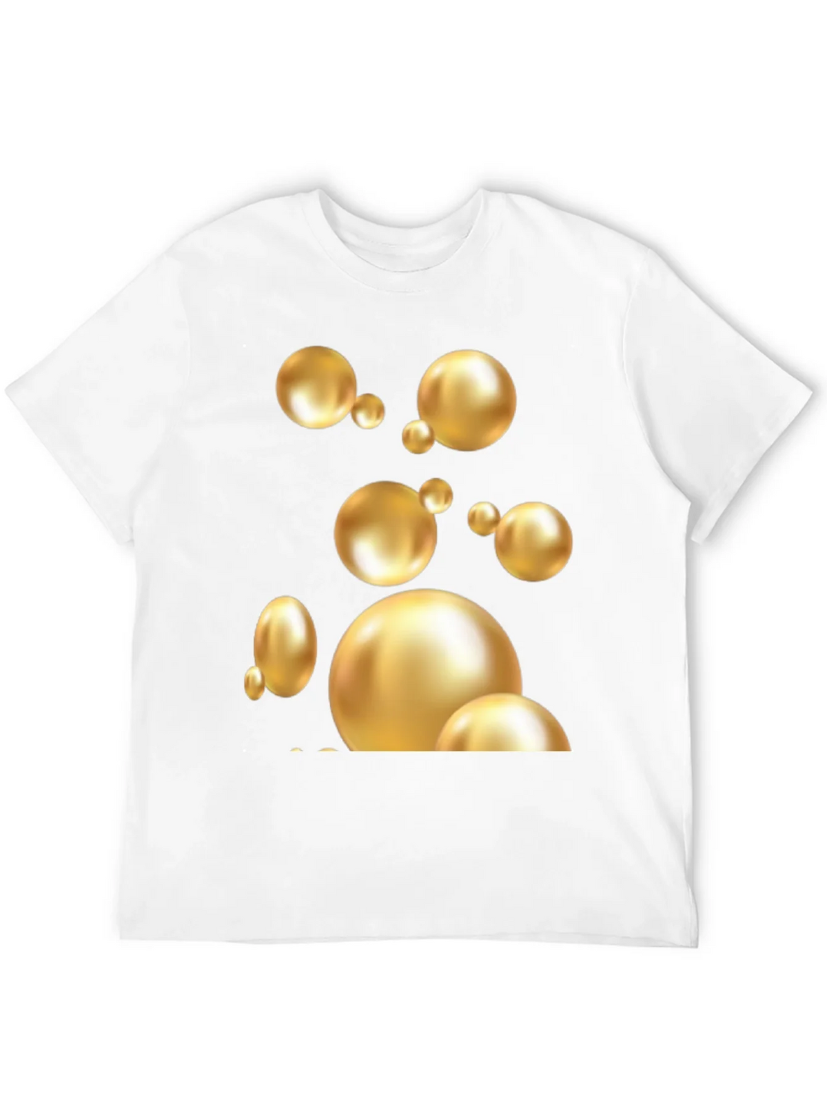 Golden Spheres Graphic Black T-Shirt product image 11