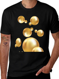 Golden Spheres Graphic Black T-Shirt product image 1