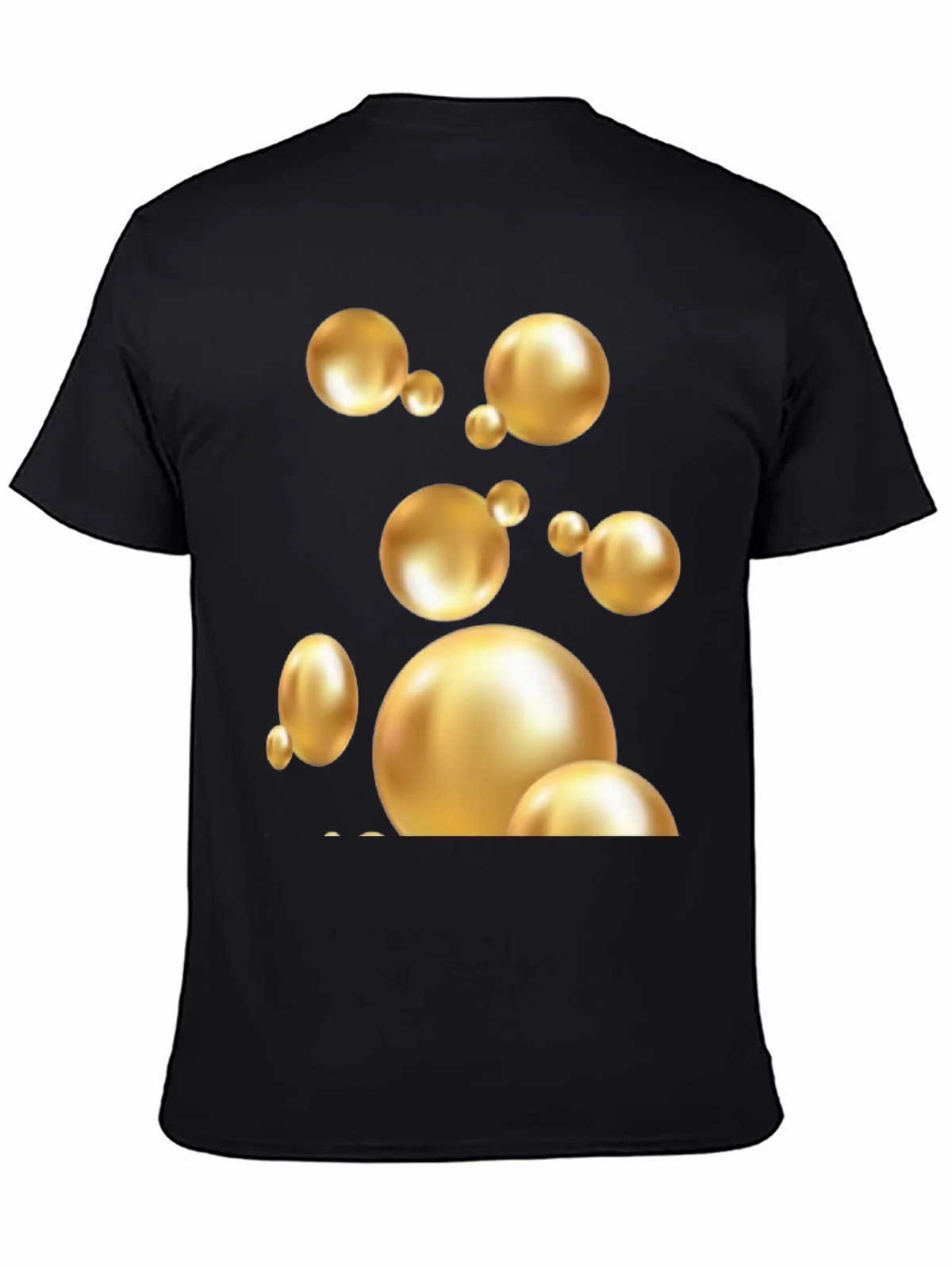 Golden Spheres Graphic Black T-Shirt product image 4