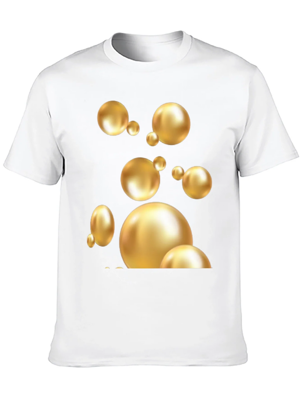 Golden Spheres Graphic Black T-Shirt product image 9