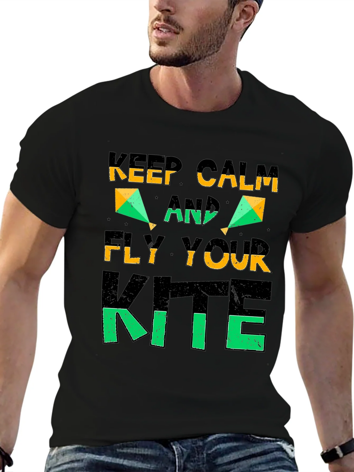 Keep Calm and Fly Your Kite Graphic T-Shirt product image 6
