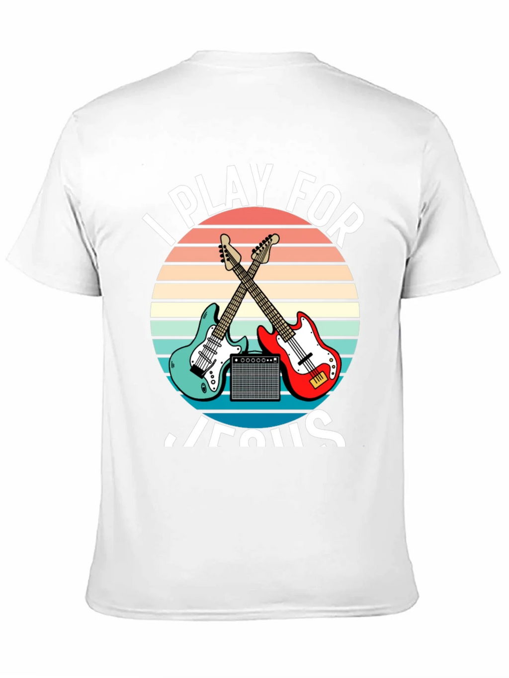 I Play For Jesus T-Shirt Guitar Music Christian product image 10