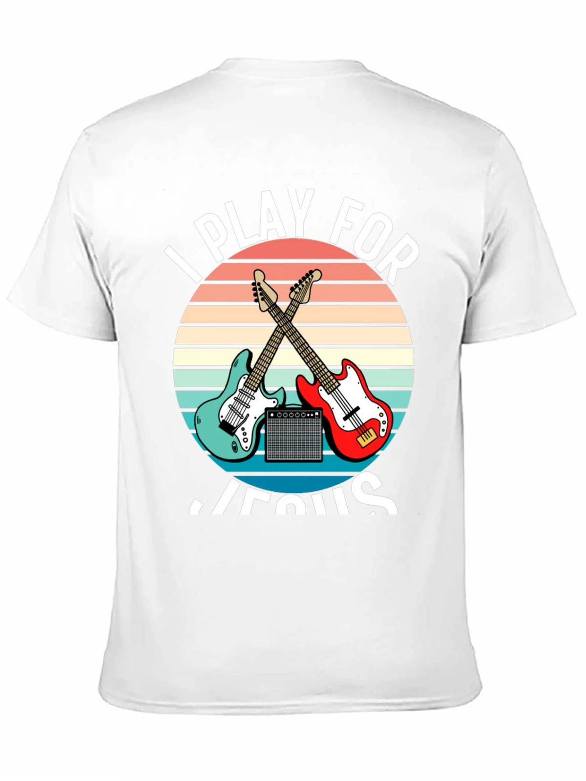 I Play For Jesus T-Shirt Guitar Music Christian product image 10