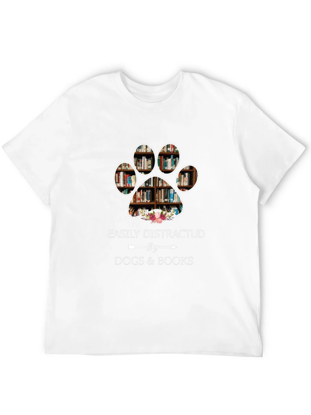 Easily Distracted by Dogs & Books T-Shirt product image 11