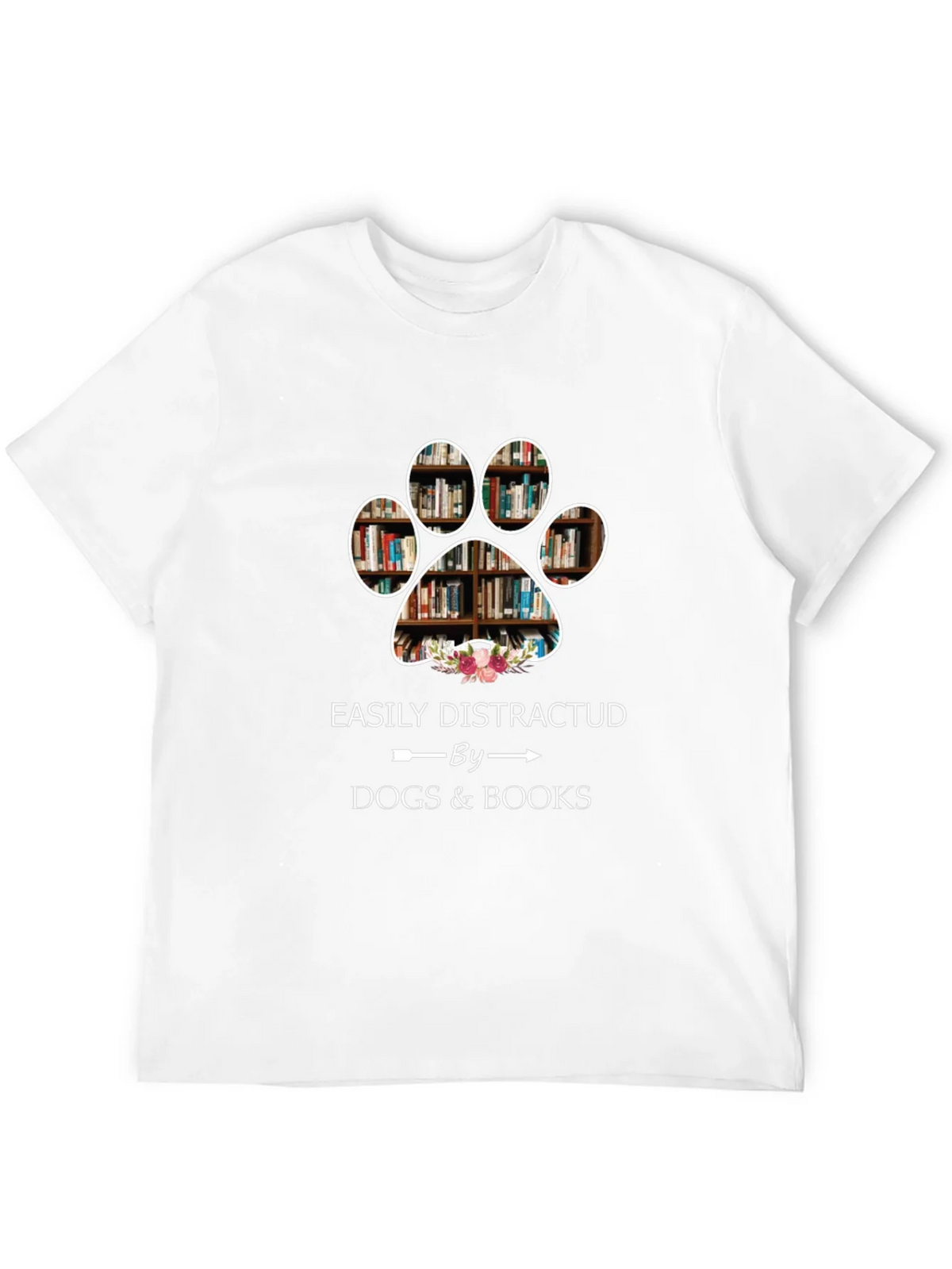 Easily Distracted by Dogs & Books T-Shirt product image 11