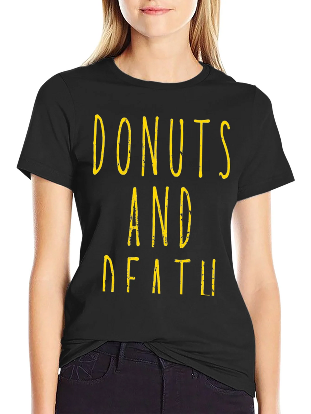 Donuts And Death Graphic Tee - Black product image 2